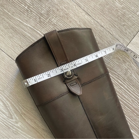 Frye Jaden Button Tall Riding Leather Boot Knee High Chocolate Brown Timeless - Picture 15 of 15